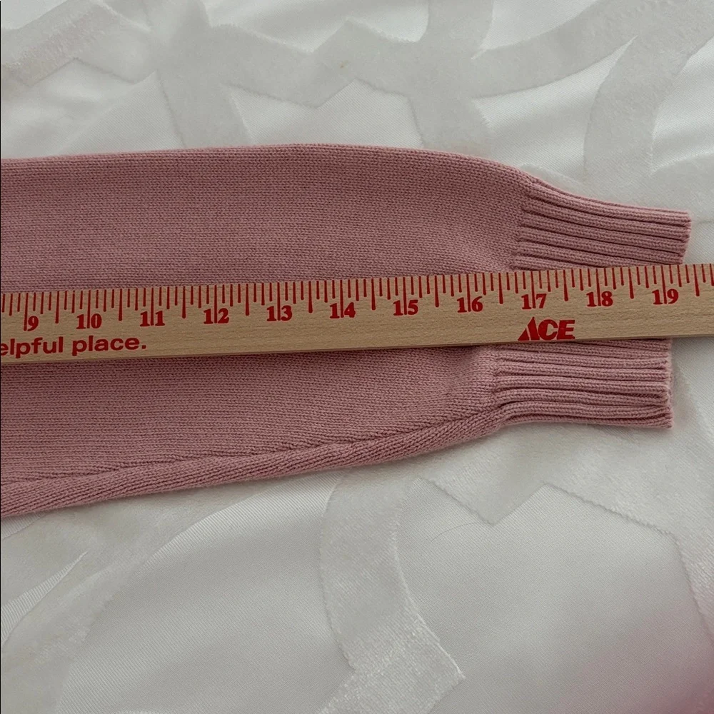 Karen Scott Soft Pink Cowl Neck Front Zip Sweater. 100% Cotton. Size XL